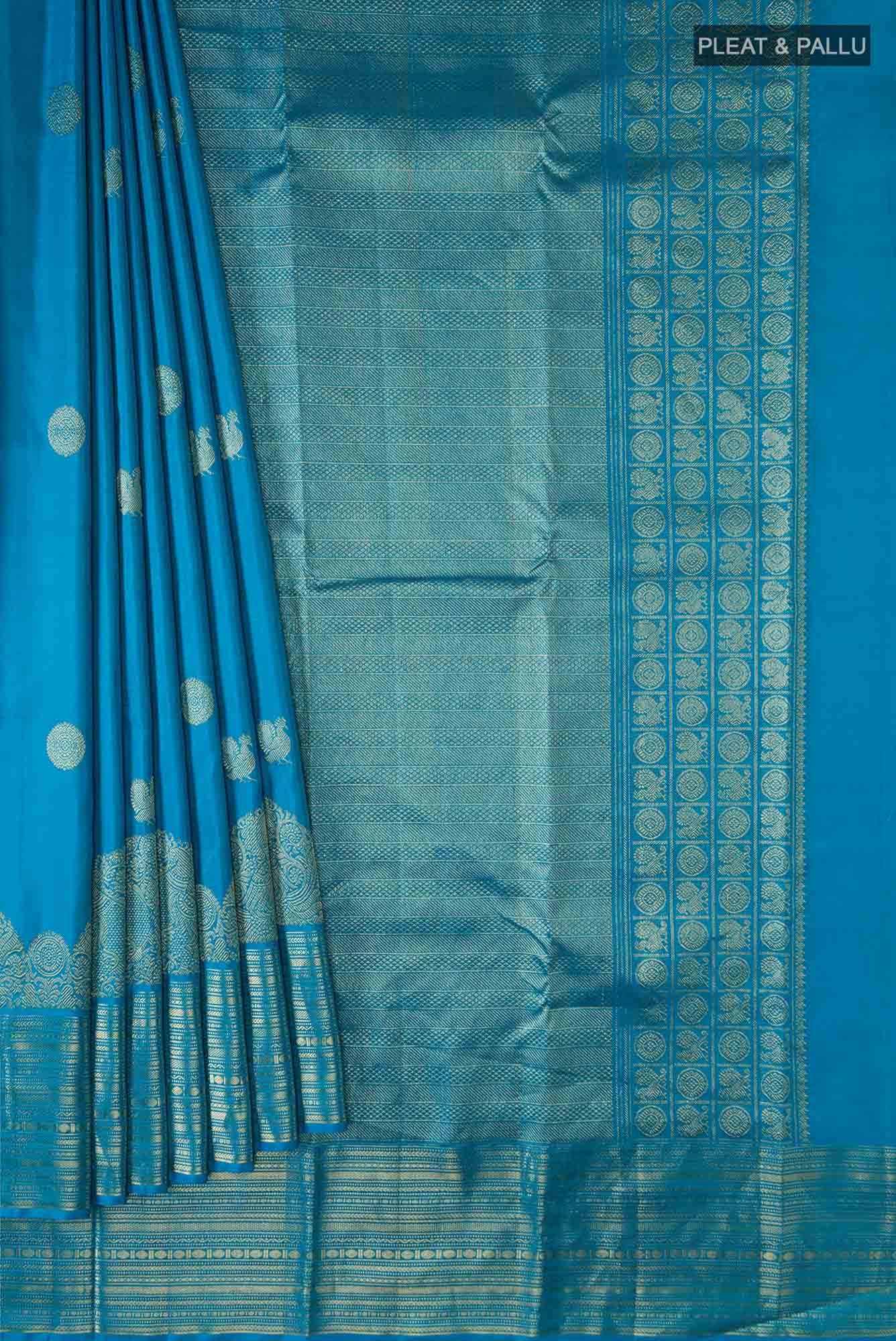 Blue Kanchipuram Silk Saree