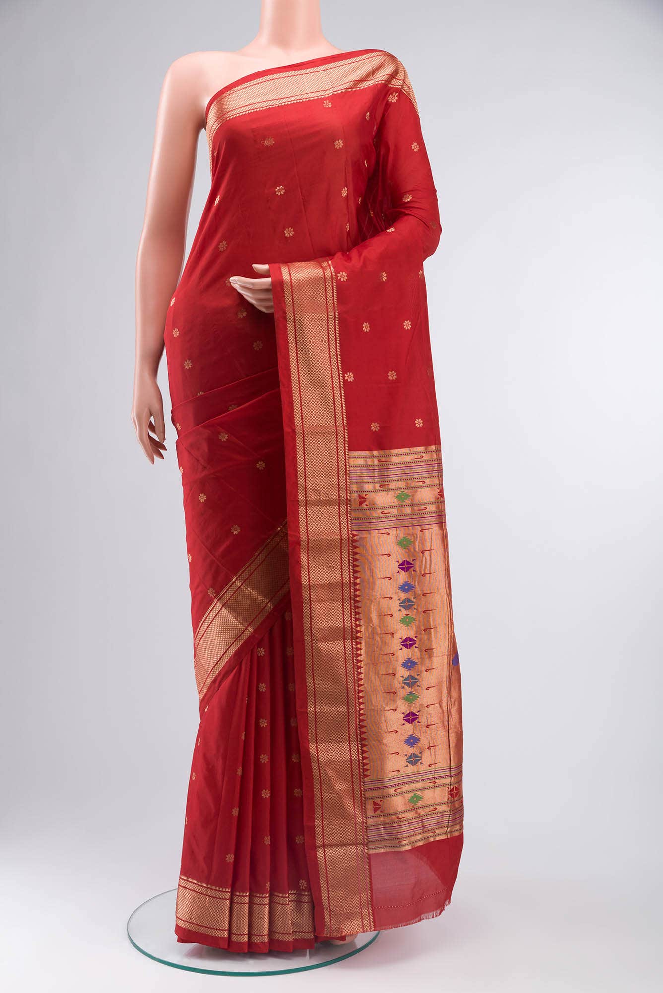 Red Bangalore Silk Saree
