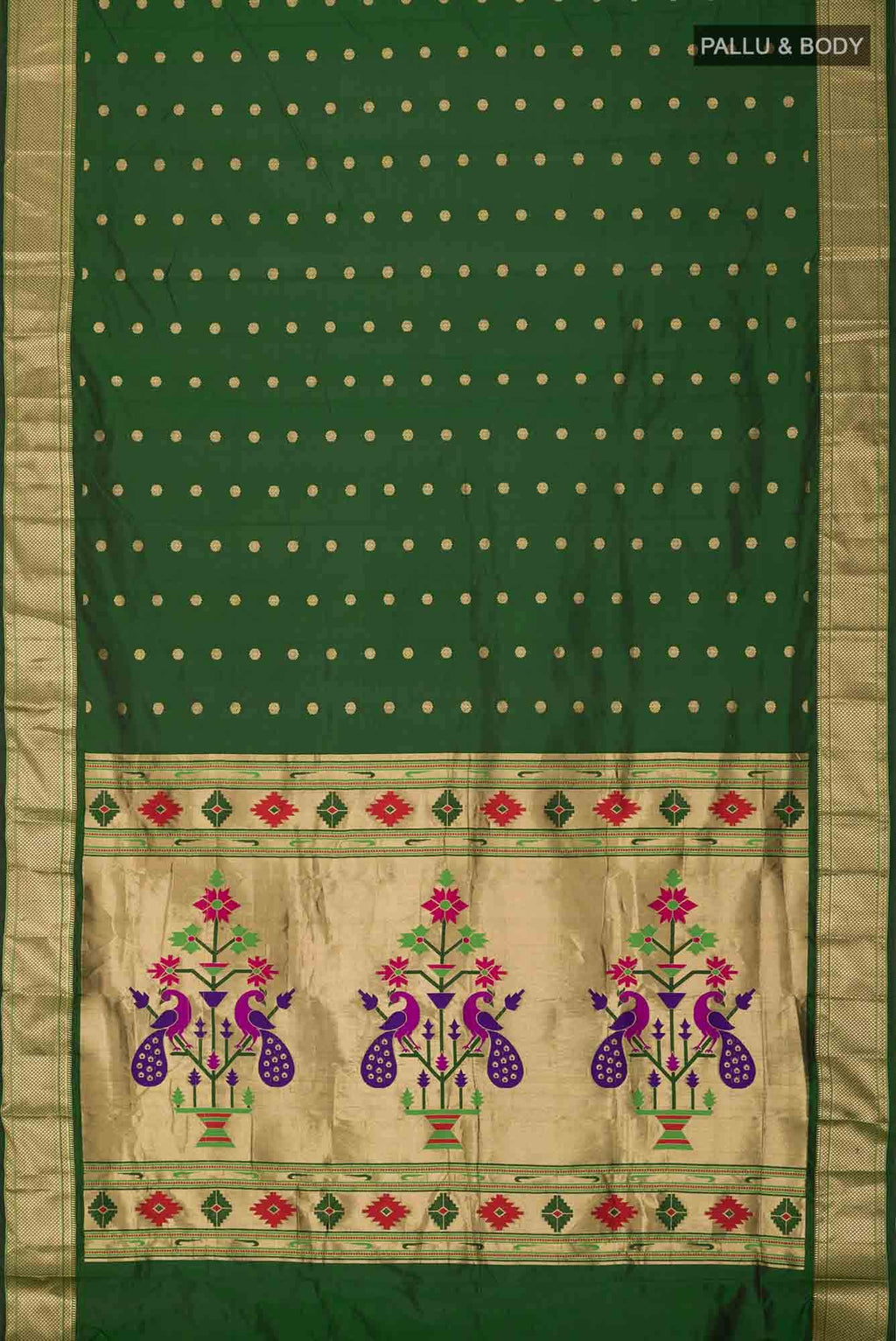 Green Blended Bangalore Silk Saree