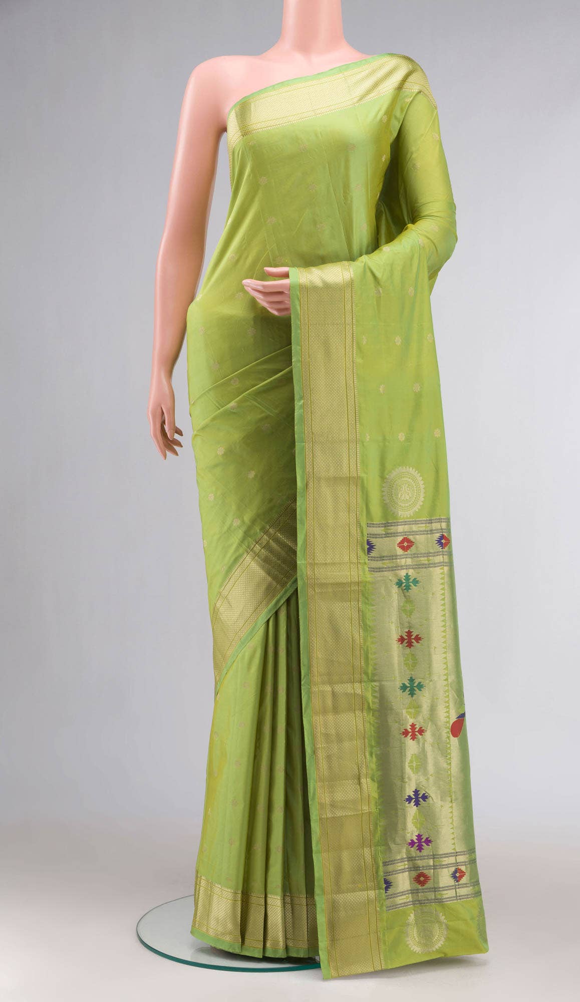 Green Blended Bangalore Silk Saree