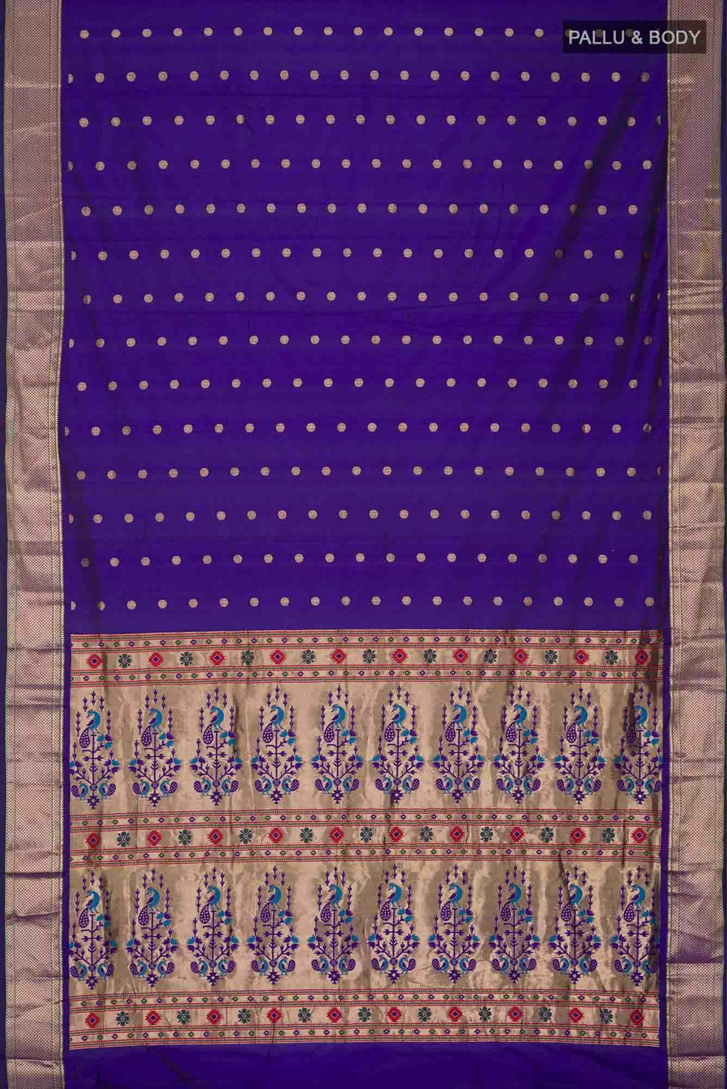 Blue Blended Bangalore Silk Saree