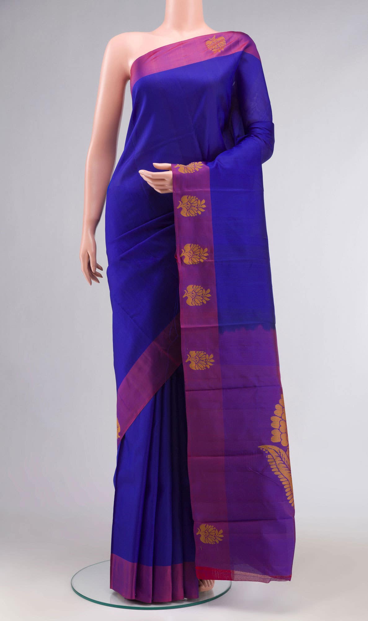 Blue Kanchipuram Silk Saree