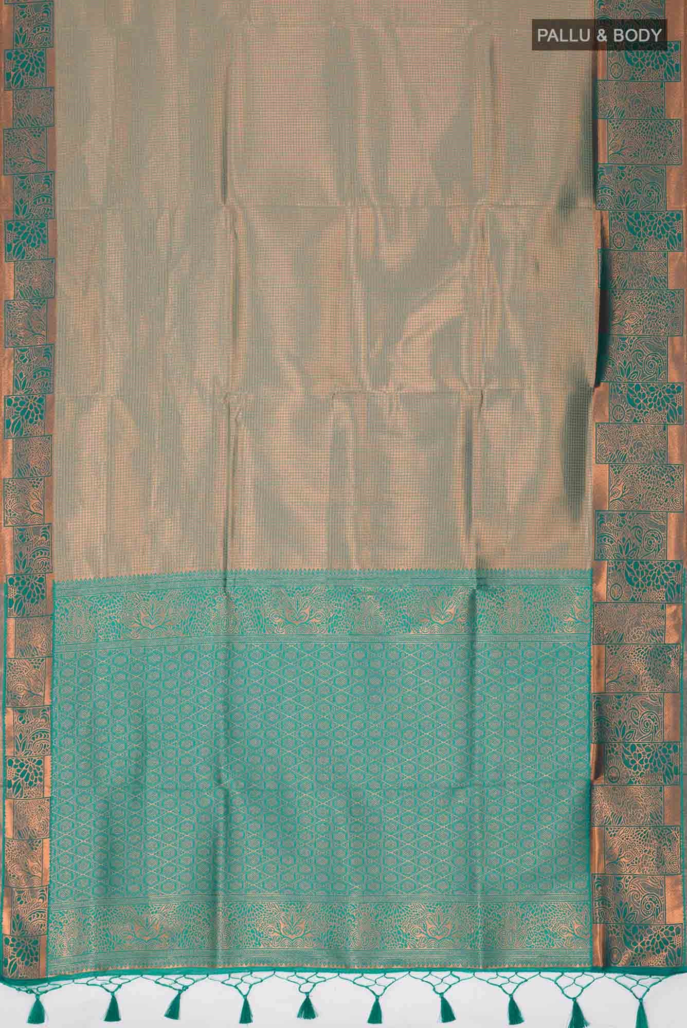 Green Blended Art Silk Saree