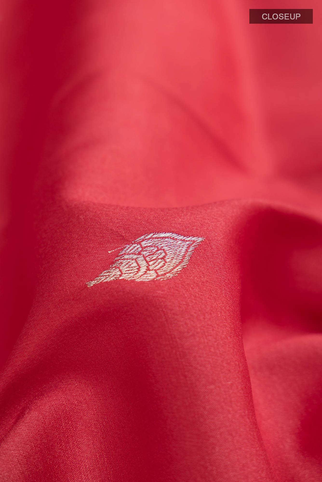 Red Bhagalpuri Tussar Silk Saree