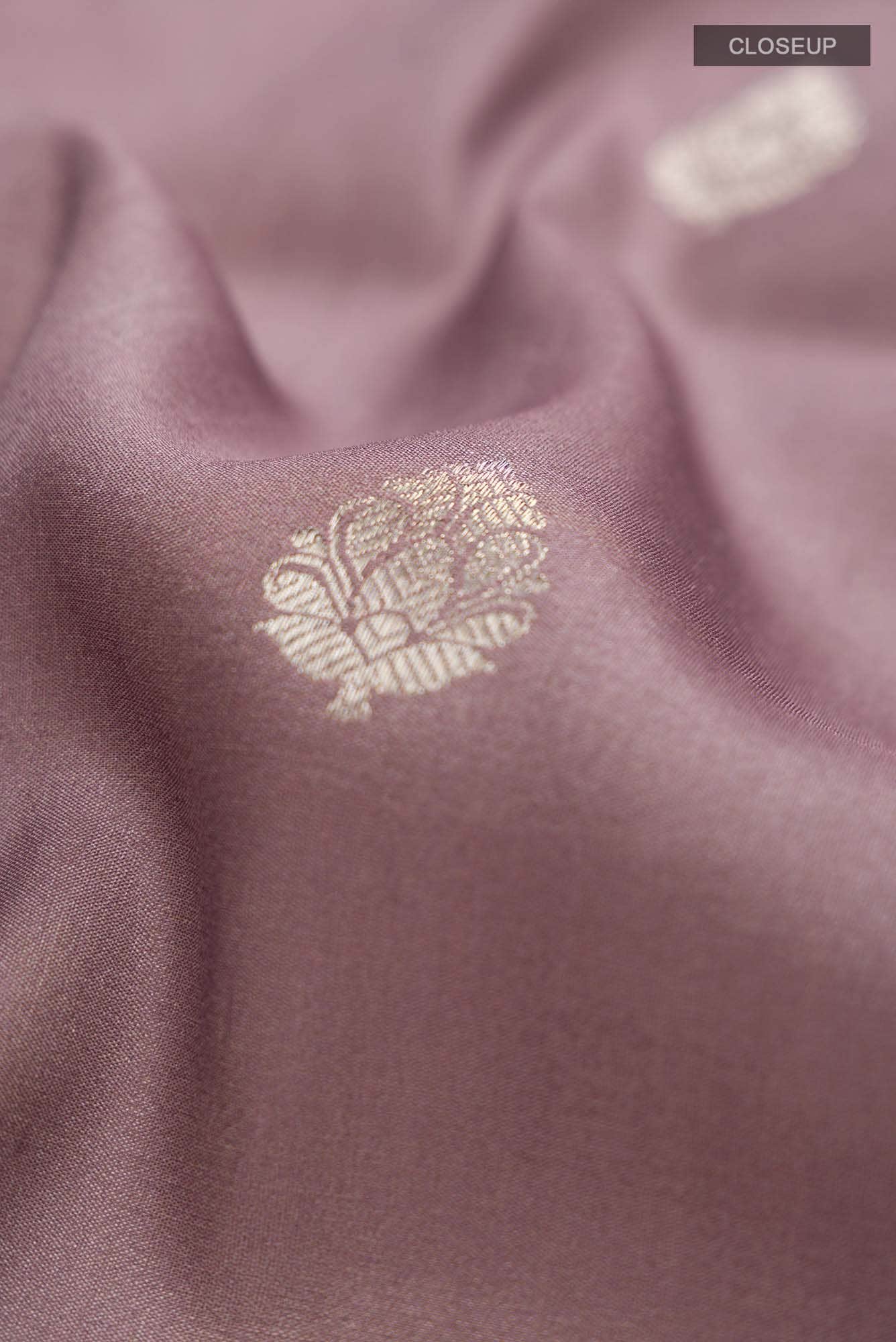 Mauve Bhagalpuri Tussar Silk Saree