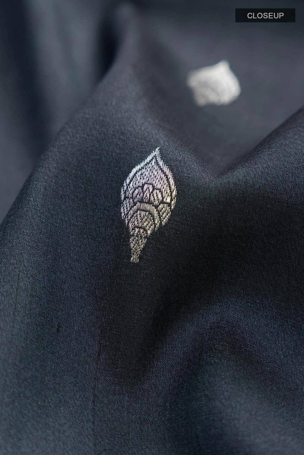 Black Tussar Silk Saree