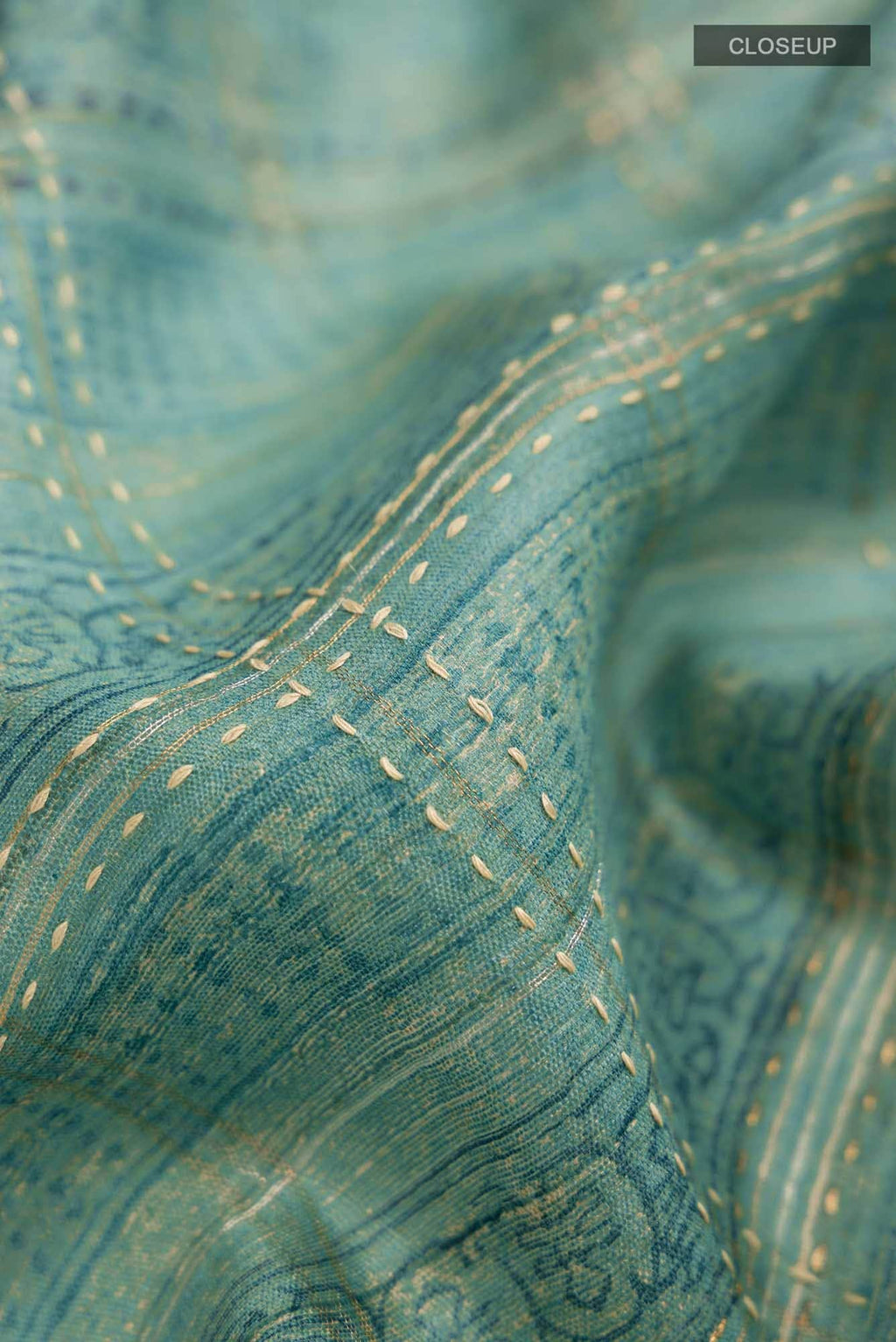 Green Bhagalpuri Tussar Silk Saree