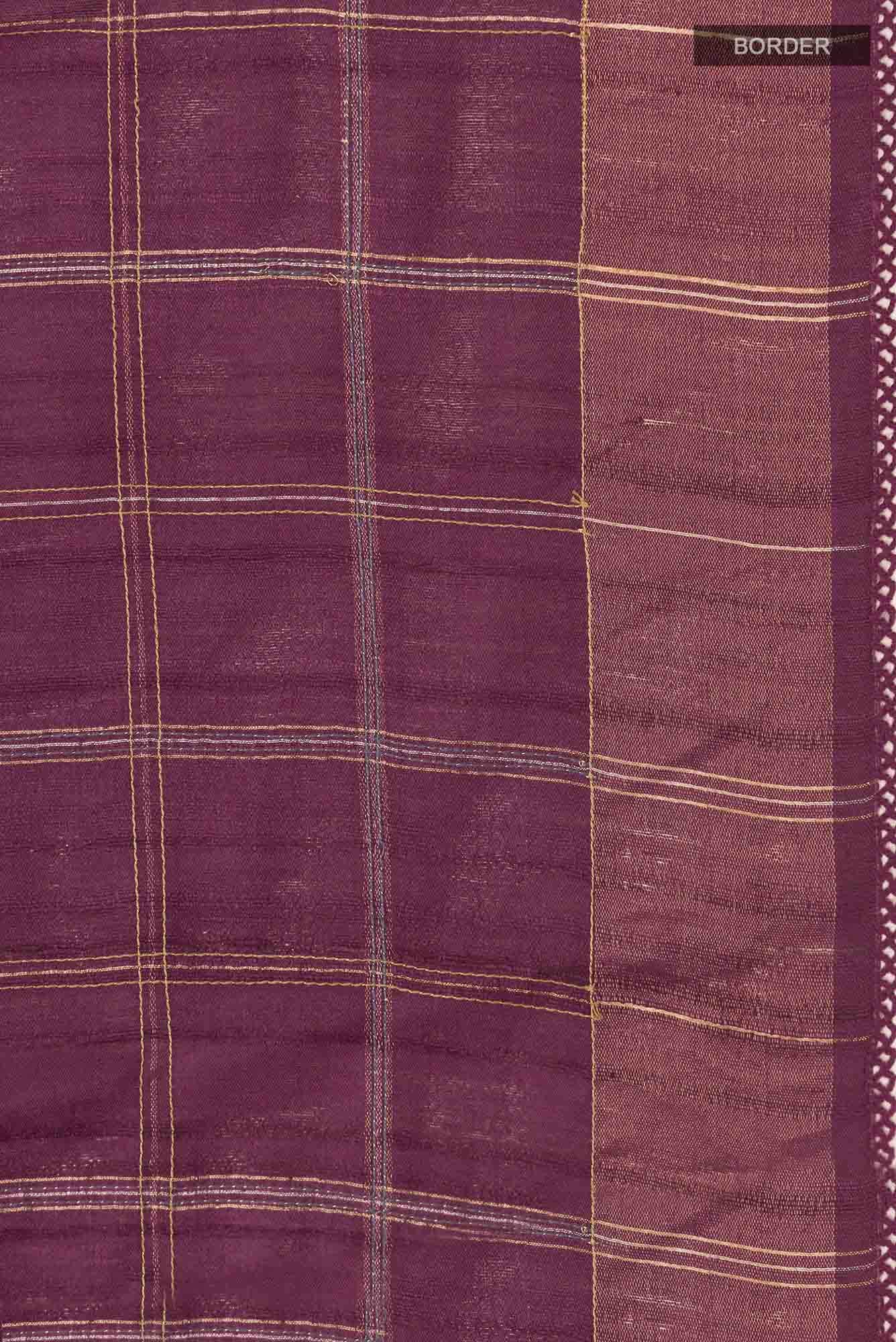 Maroon Bhagalpuri Tussar Silk Saree
