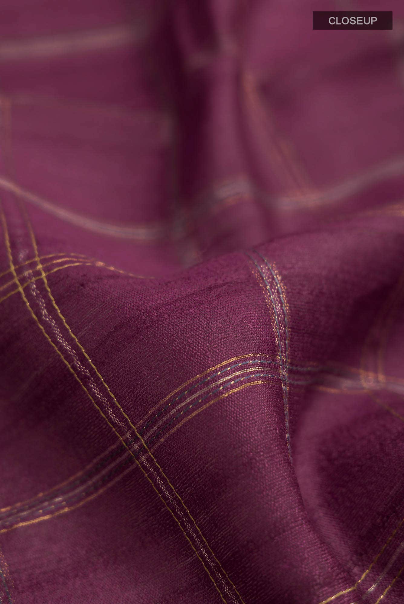 Maroon Bhagalpuri Tussar Silk Saree