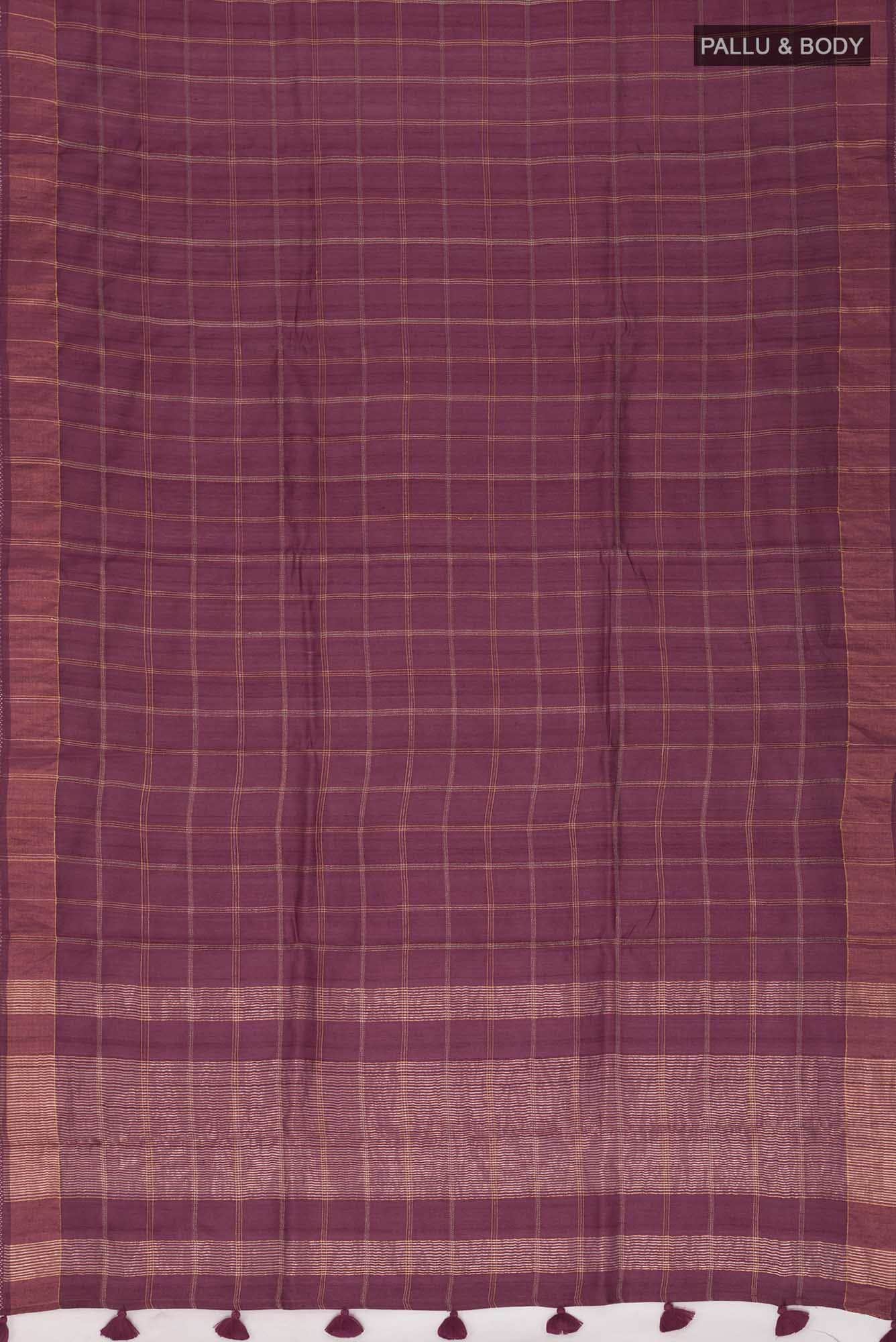 Maroon Bhagalpuri Tussar Silk Saree