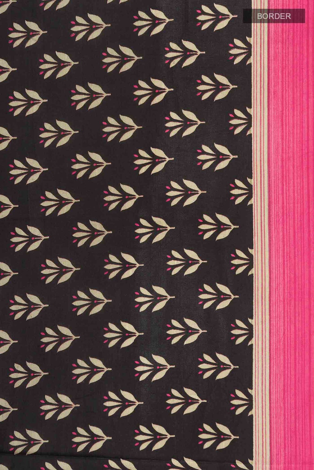 Black Printed Silk Saree