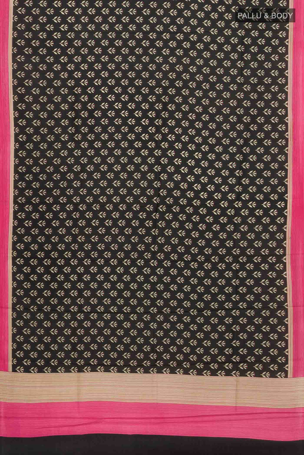 Black Printed Silk Saree