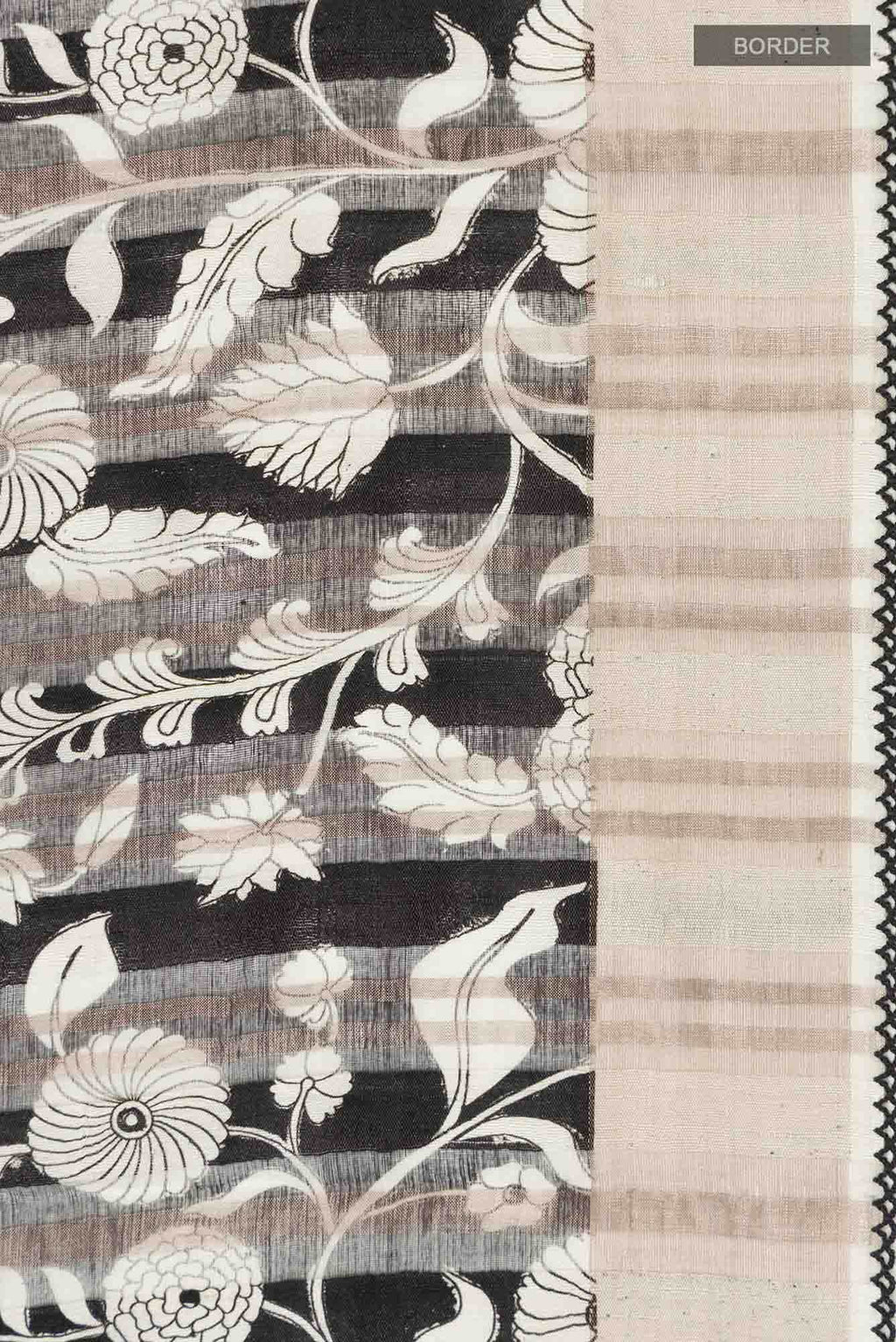 Black Bhagalpuri Tussar Silk Saree