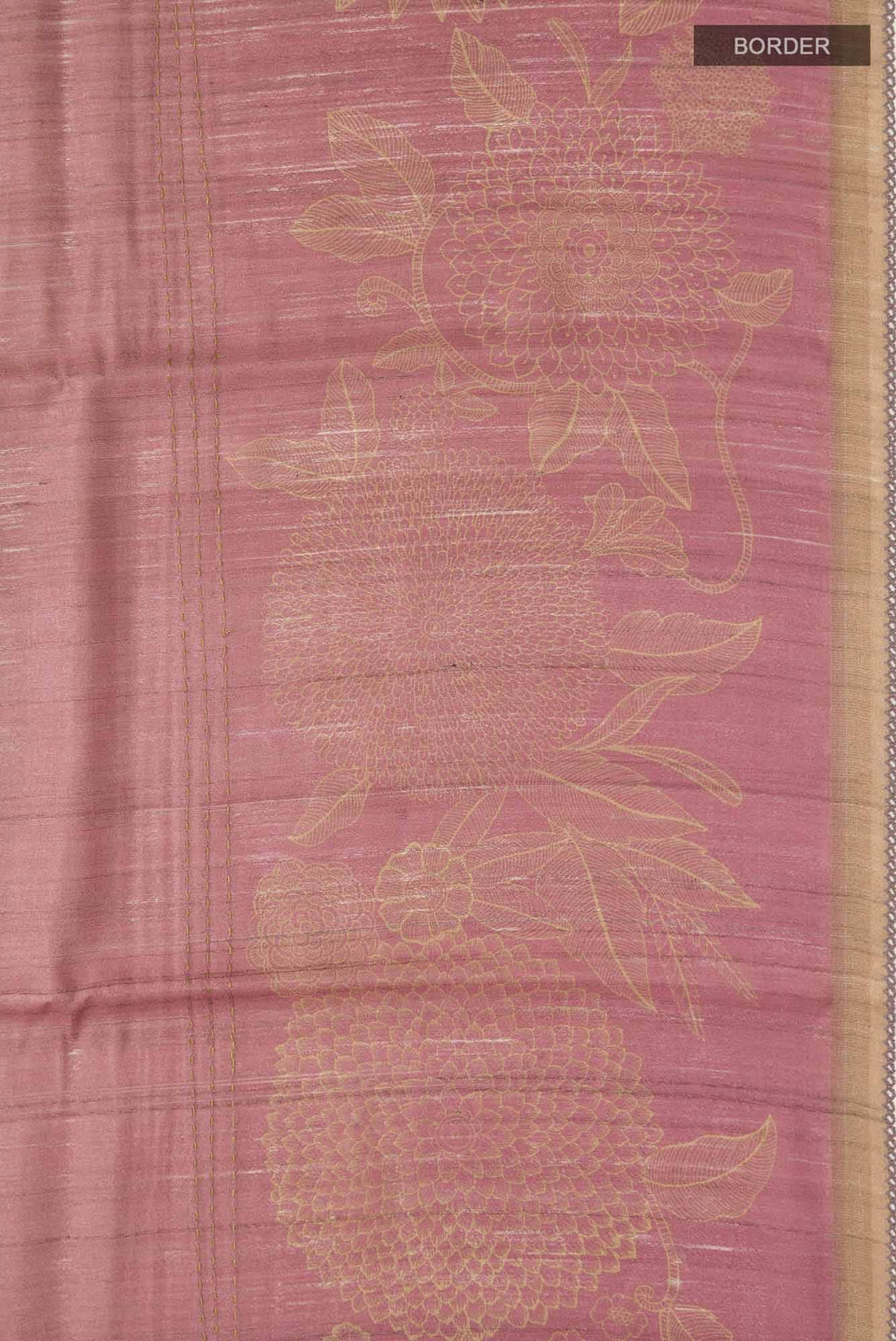 Beige Bhagalpuri Tussar Silk Saree