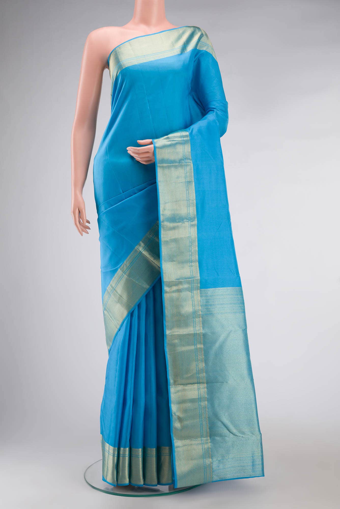 Blue Kanchipuram Silk Saree
