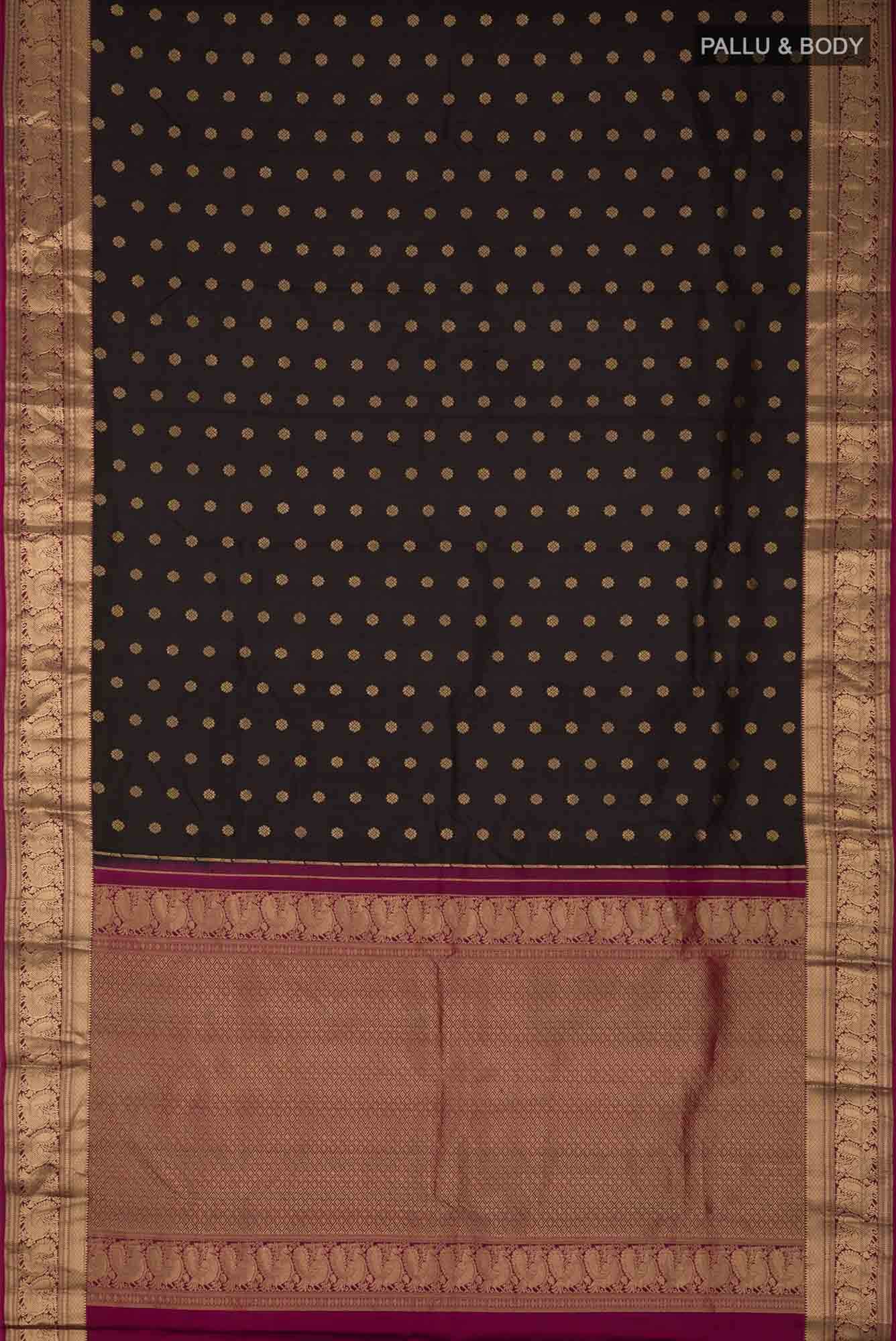 Black Kanchipuram Silk Saree