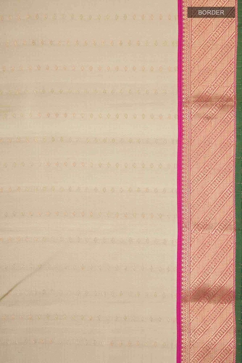 Beige Kanchipuram Silk Saree