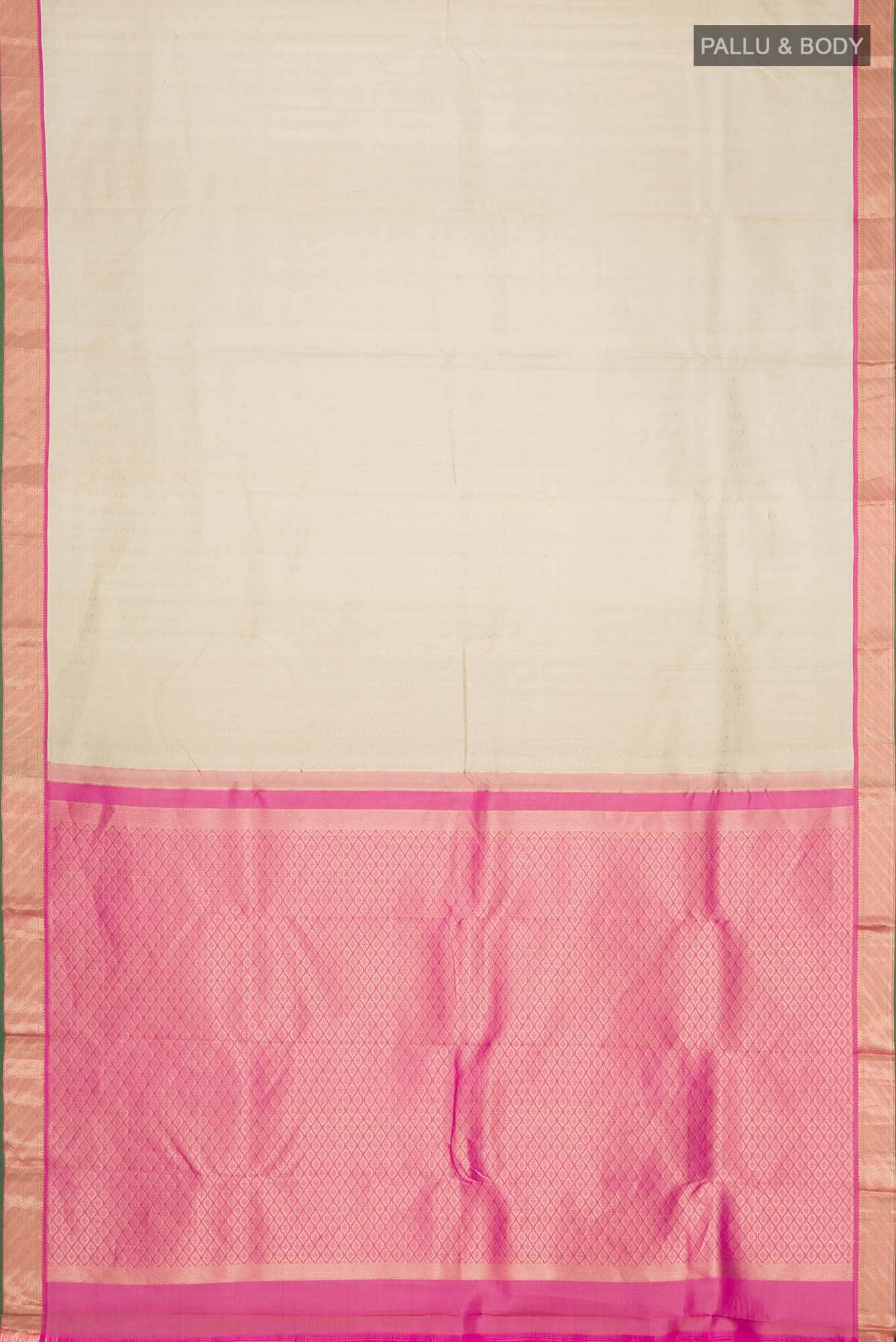 Beige Kanchipuram Silk Saree