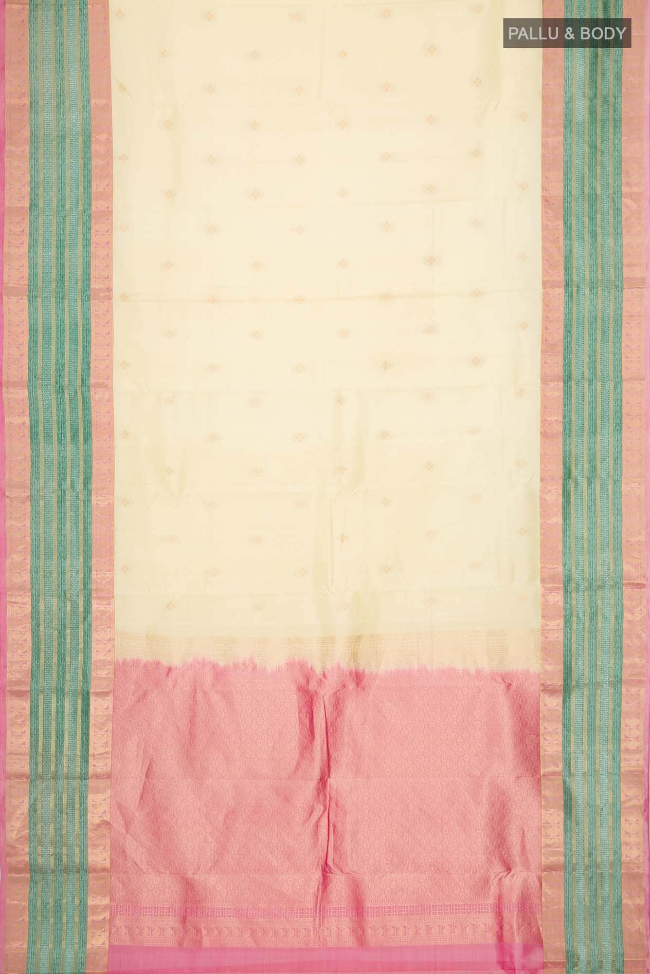 Beige Kanchipuram Silk Saree