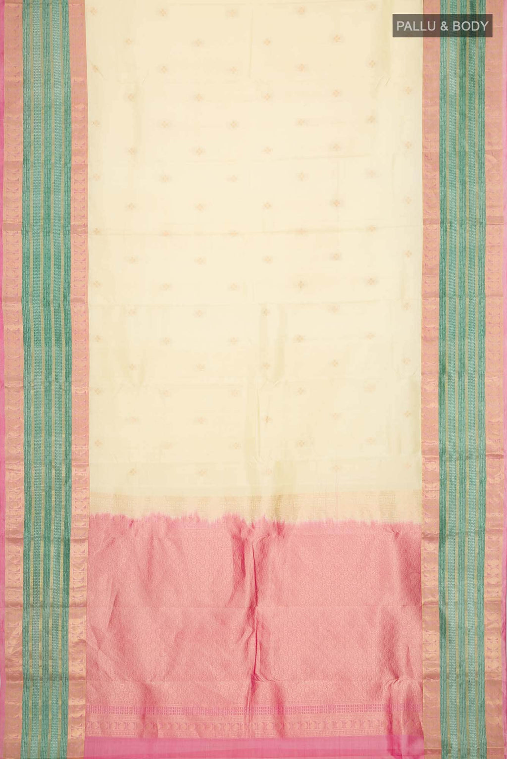Beige Kanchipuram Silk Saree