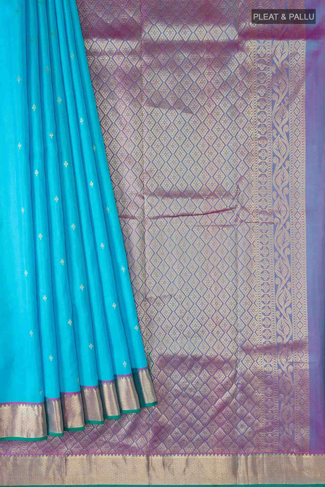 Blue Kanchipuram Silk Saree