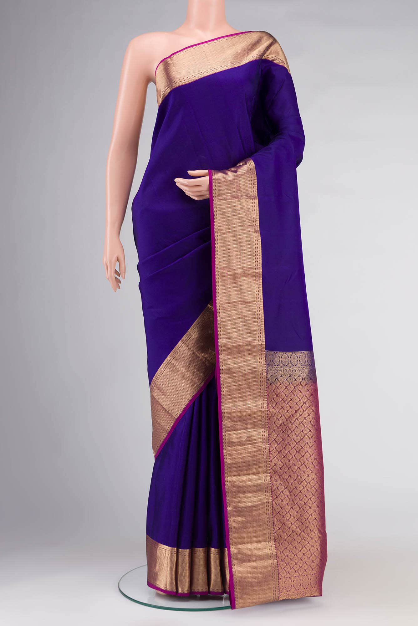 Blue Kanchipuram Silk Saree