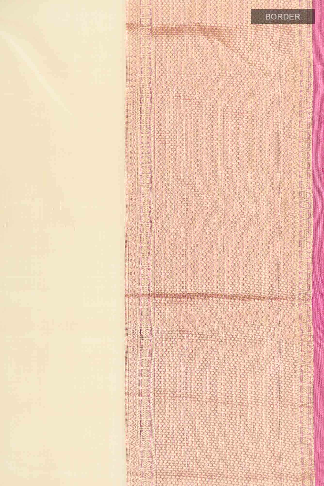 Beige Kanchipuram Silk Saree
