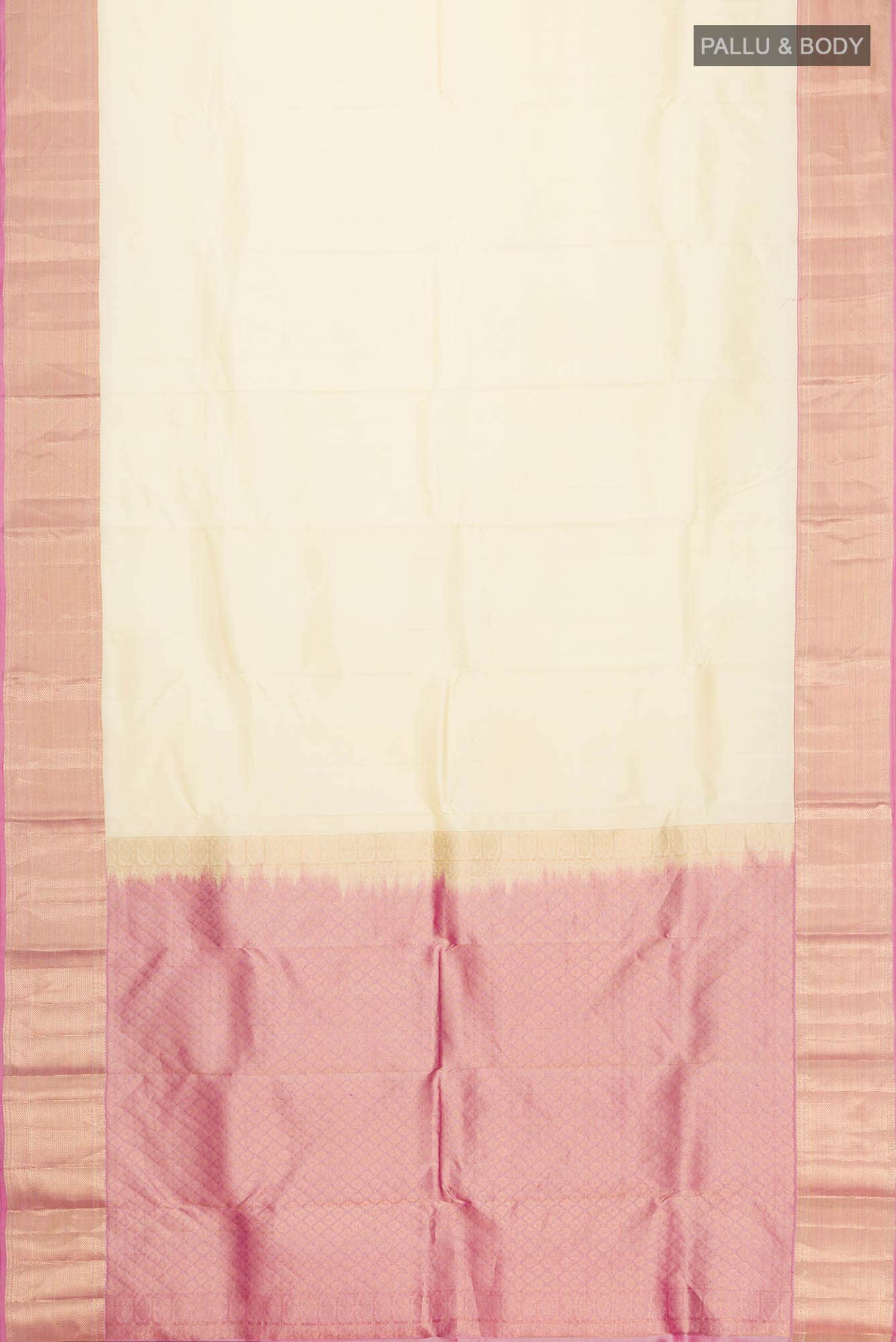 Beige Kanchipuram Silk Saree