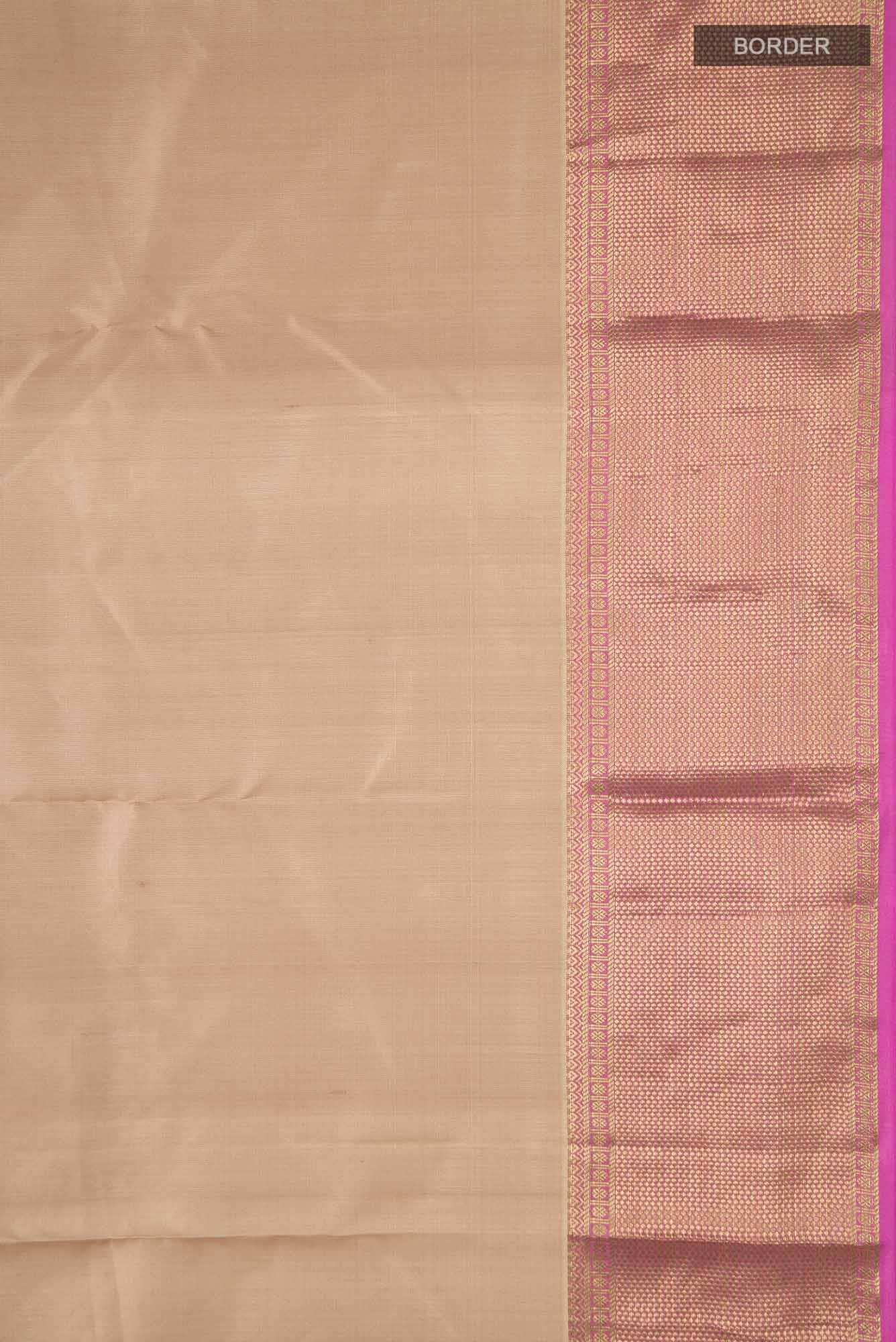 Beige Kanchipuram Silk Saree