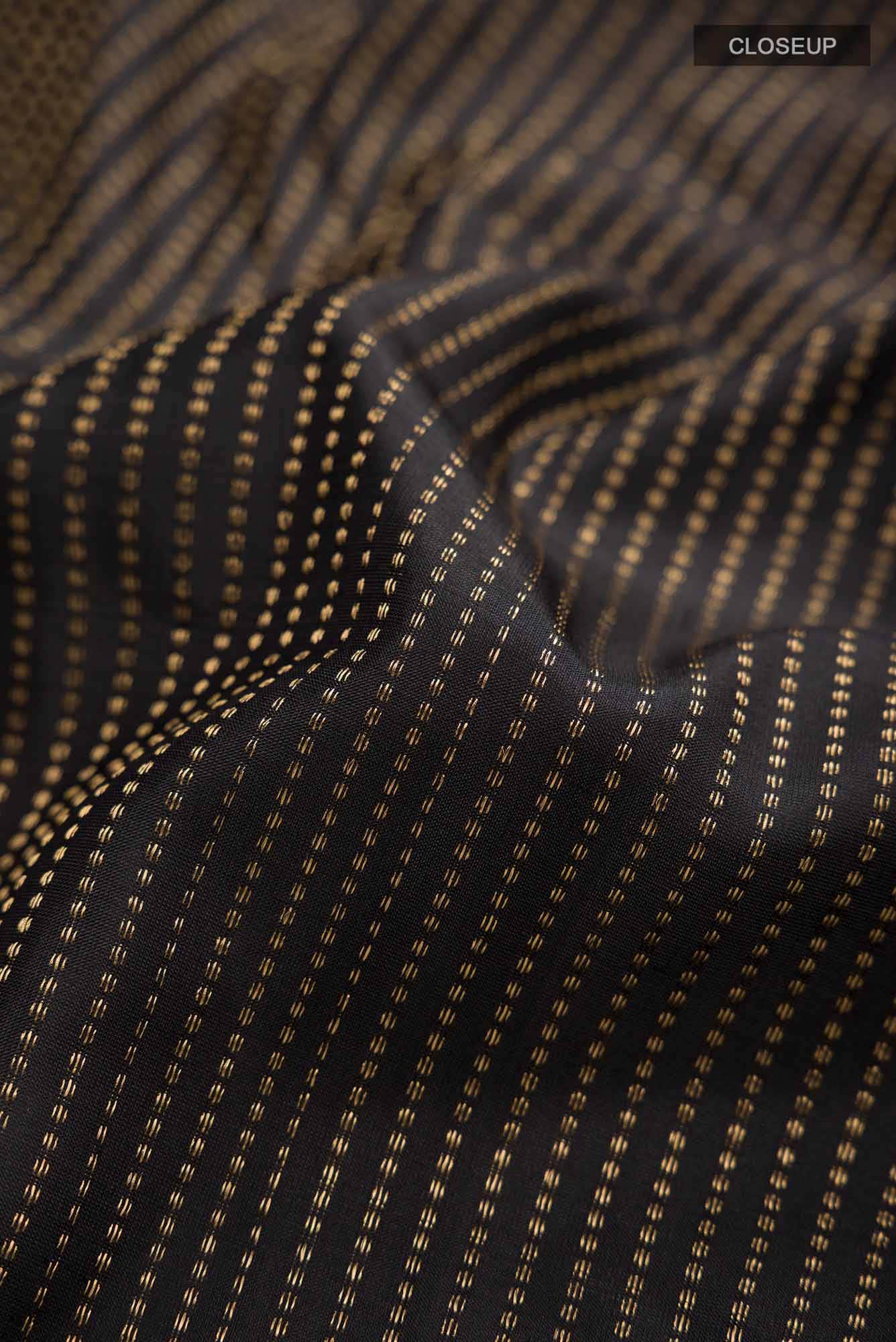 Black Kanchipuram Silk Saree
