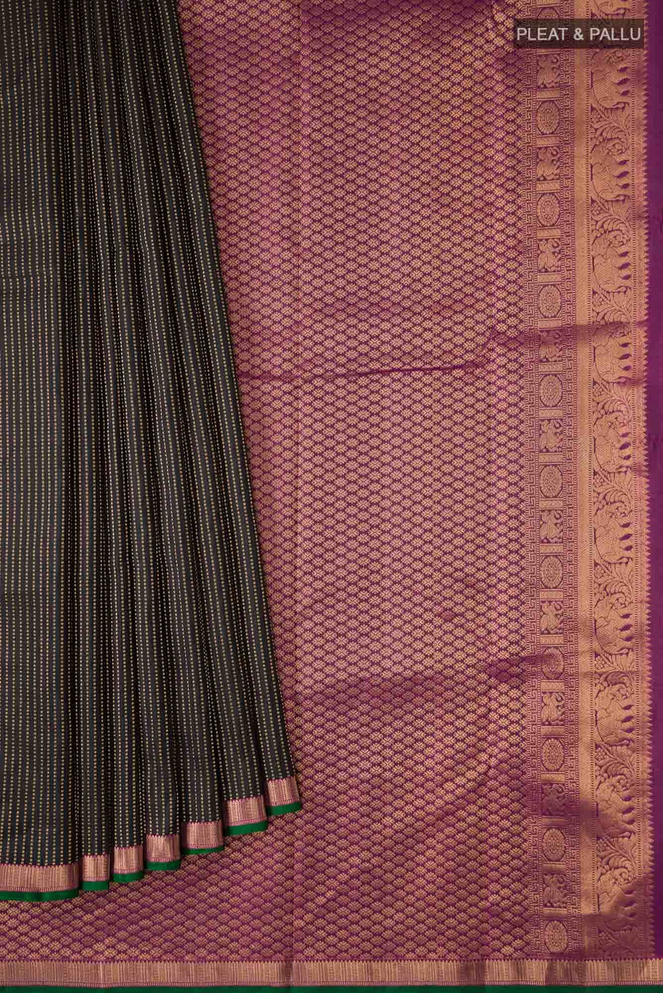 Black Kanchipuram Silk Saree