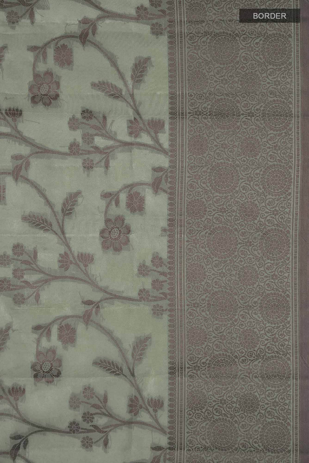 Sage Green Banarasi Raw Silk Saree