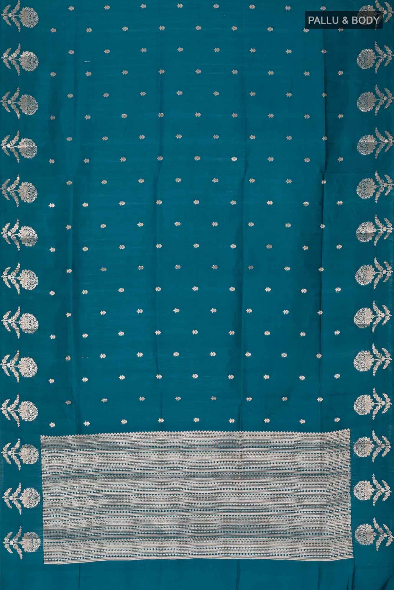 Blue Banarasi Raw Silk Saree