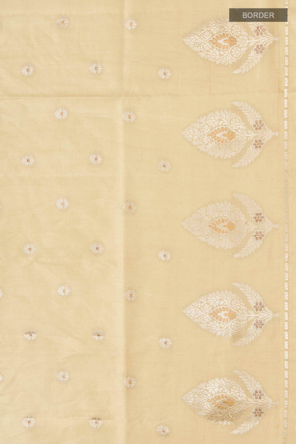 Beige Banarasi Raw Silk Saree