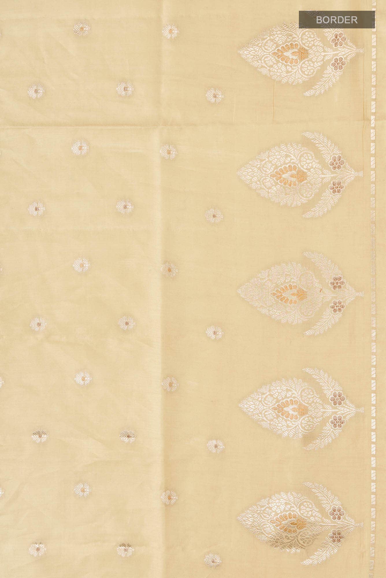 Beige Banarasi Raw Silk Saree