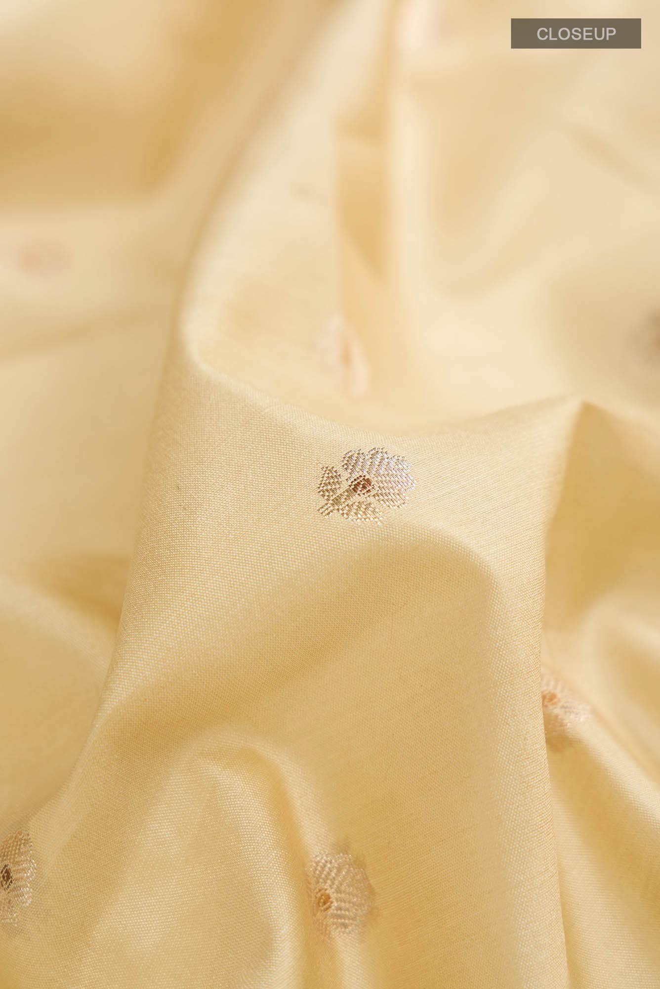 Beige Banarasi Raw Silk Saree
