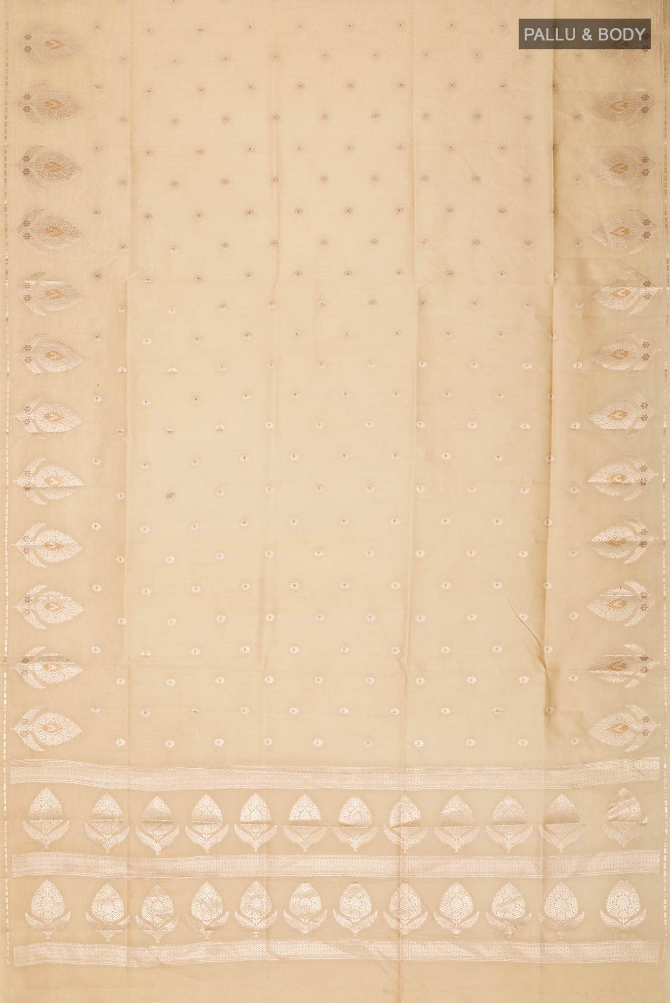 Beige Banarasi Raw Silk Saree