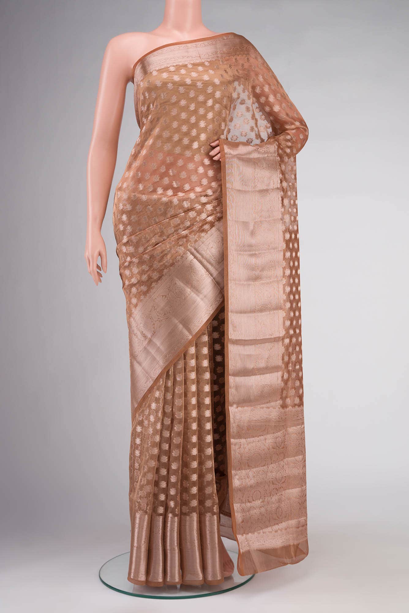 Gold Banarasi Tissue Silk Saree