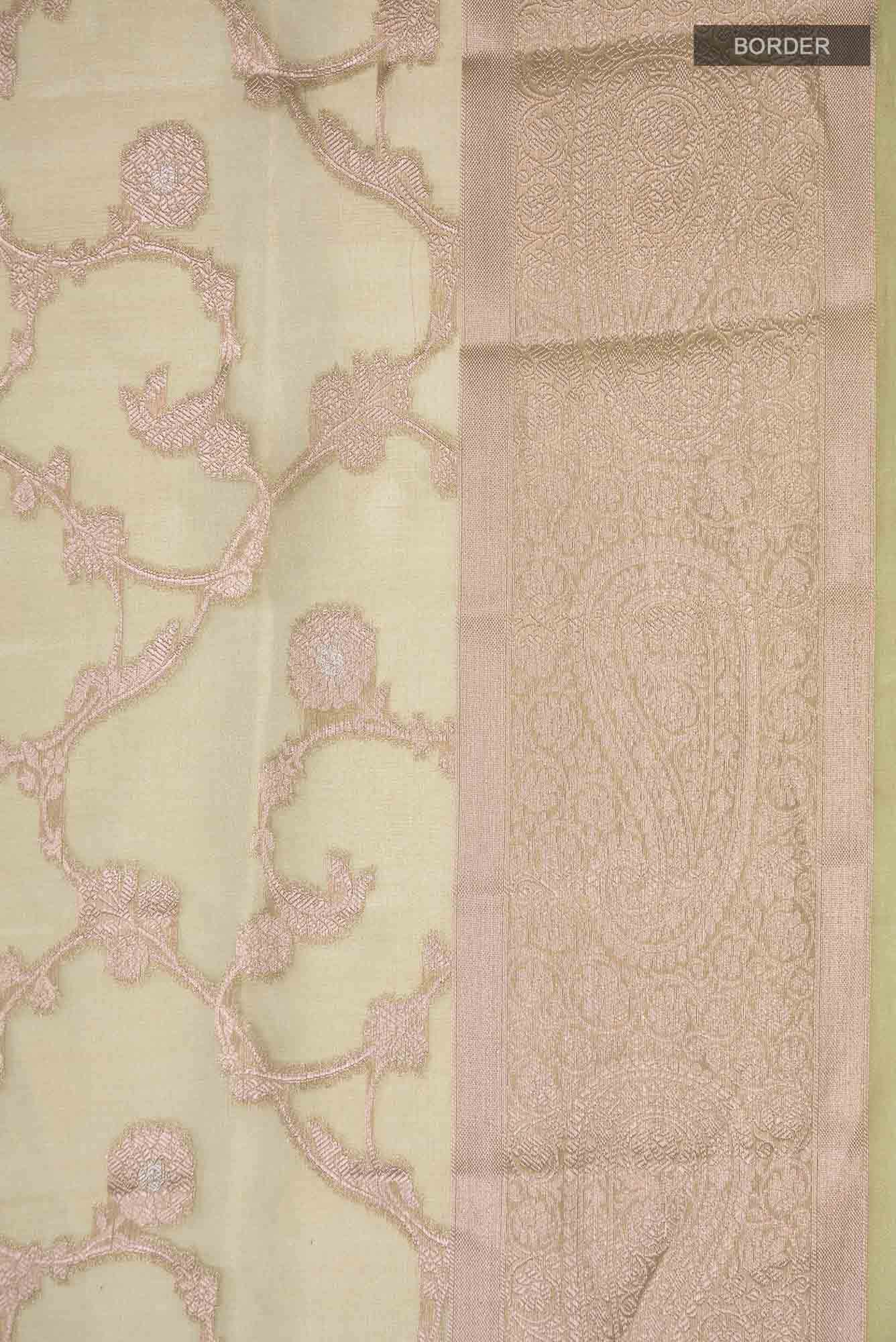 Light Green Banarasi Tissue Silk Saree