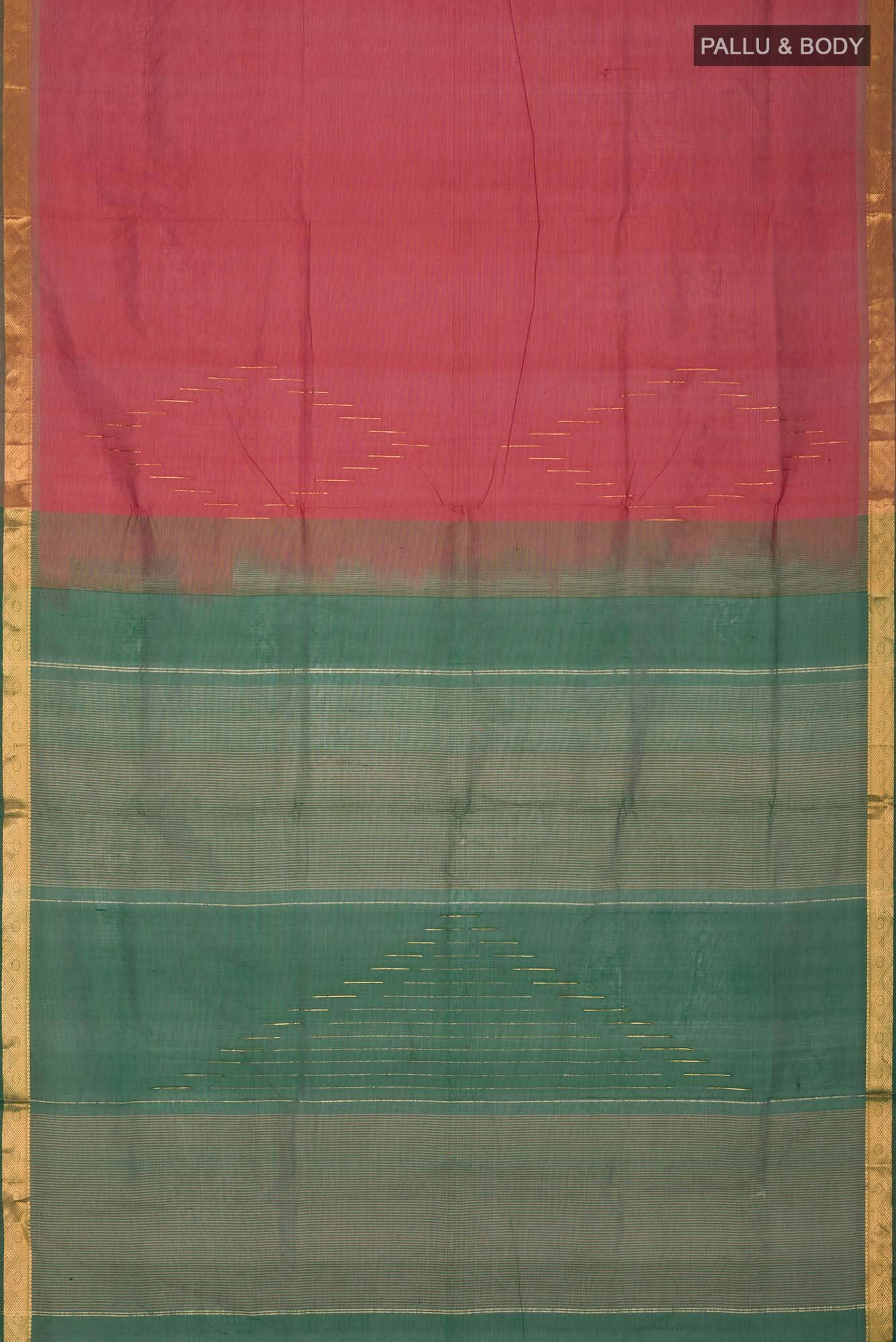 Rust Silk Cotton Saree