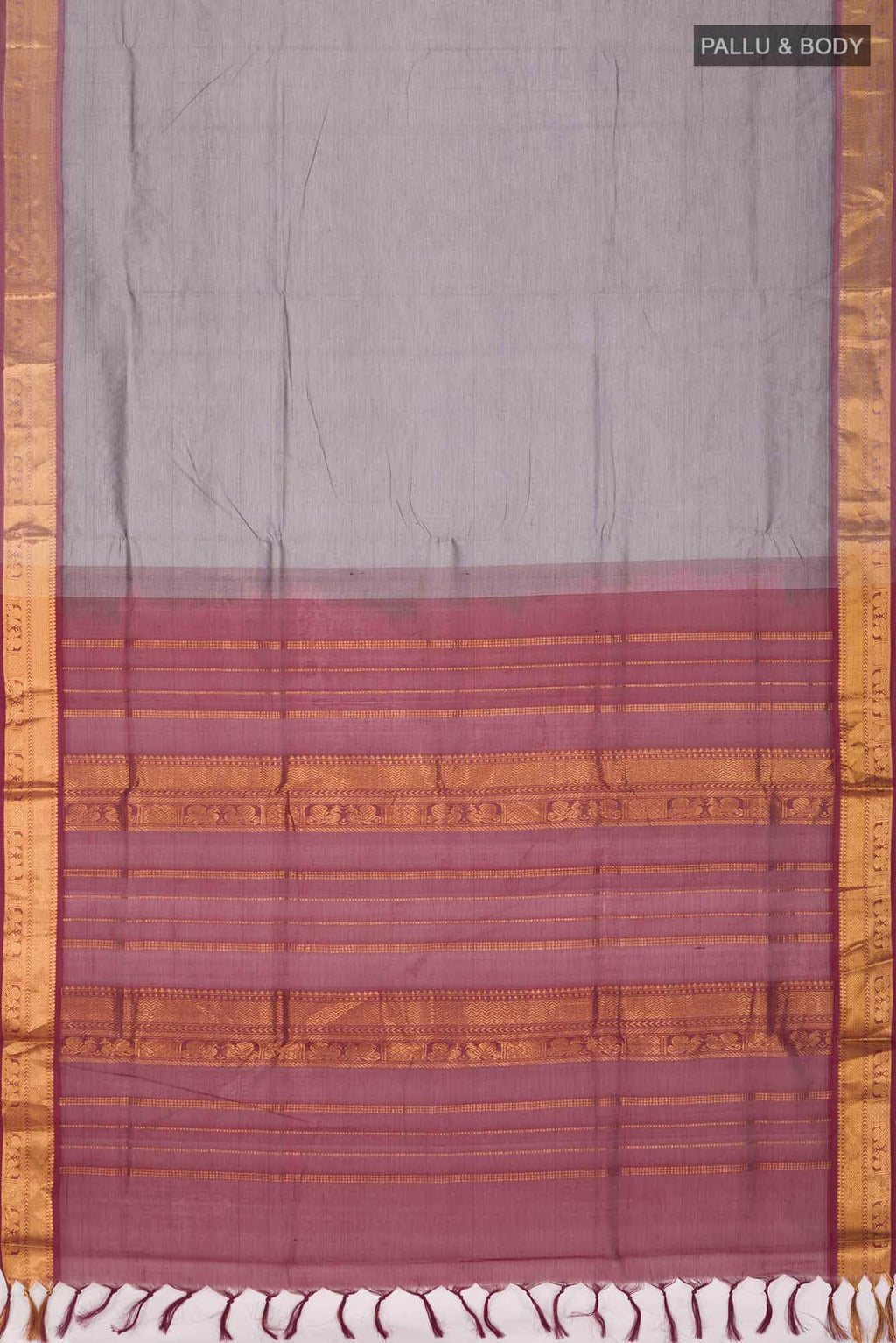 Grey Silk Cotton Saree