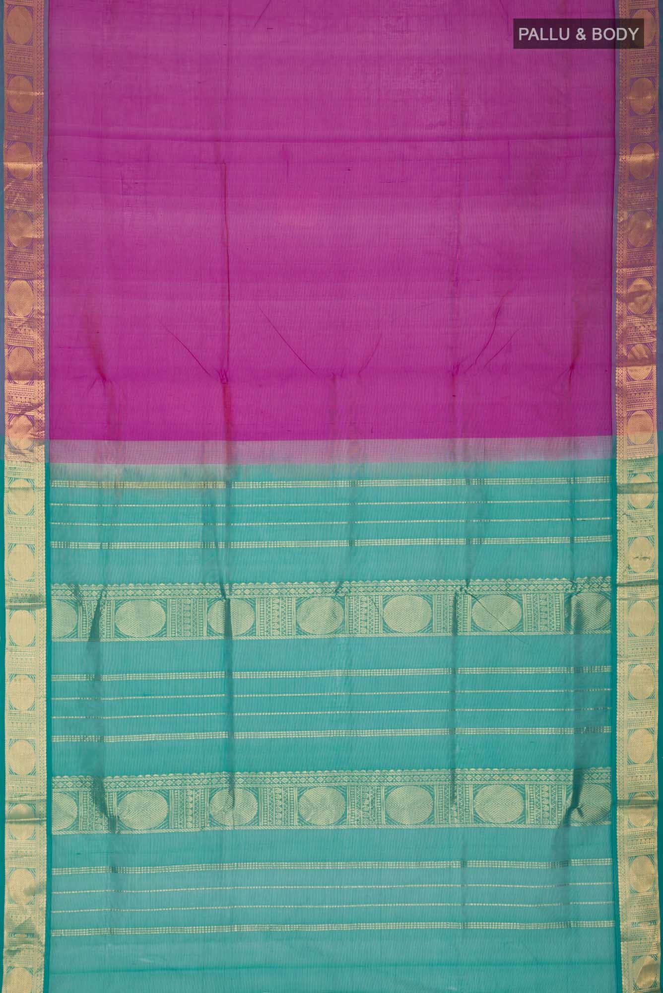 Light Magenta Silk Cotton Saree