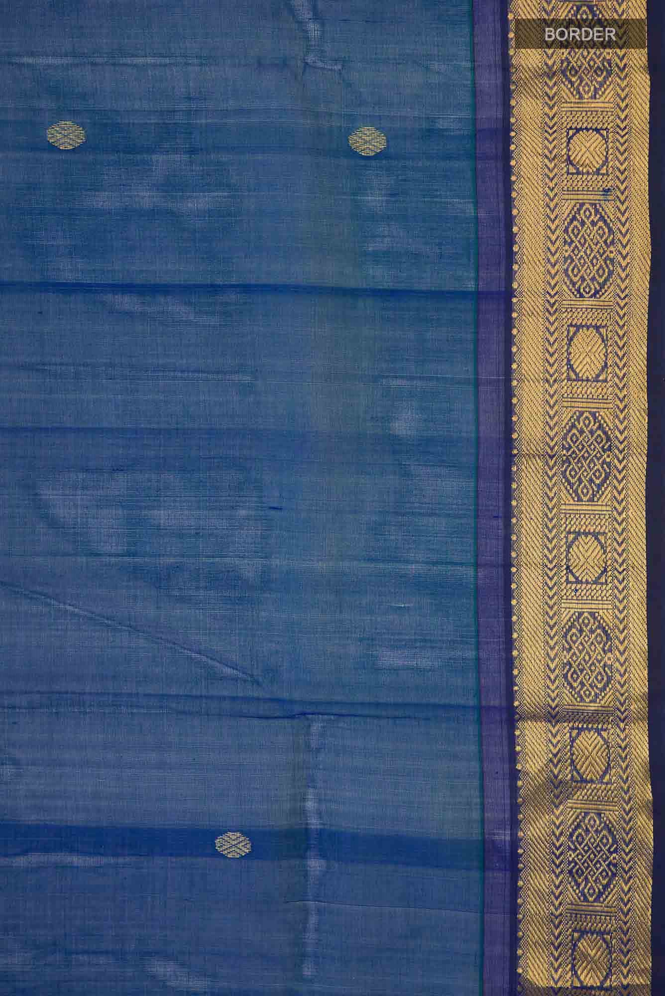Blue Silk Cotton Saree