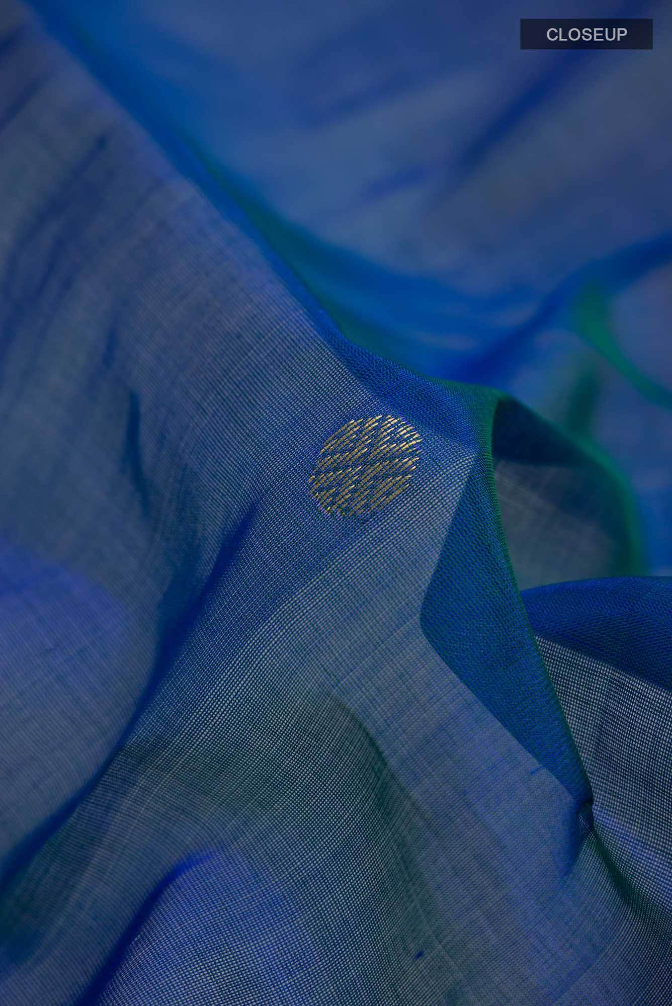 Blue Silk Cotton Saree