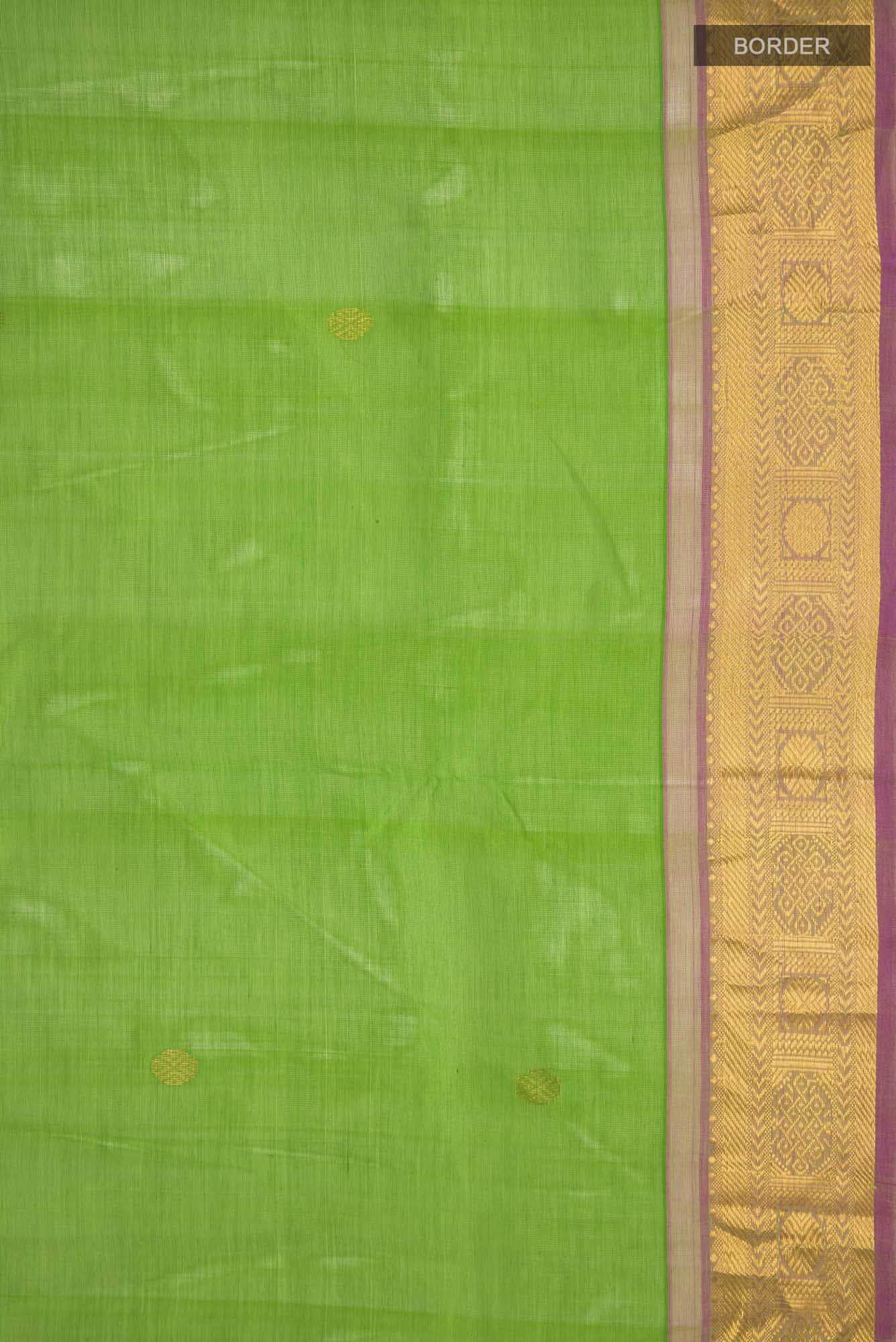 Green Silk Cotton Saree