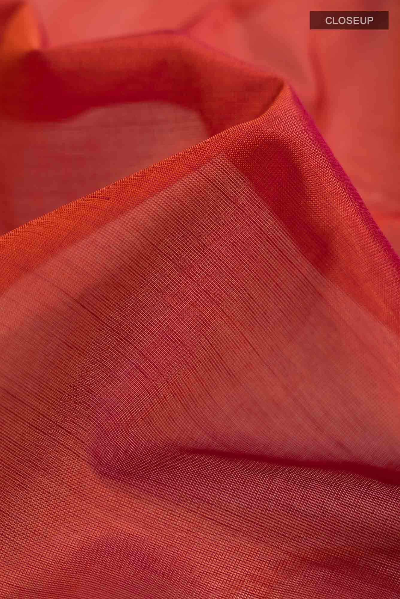 Orange Silk Cotton Saree