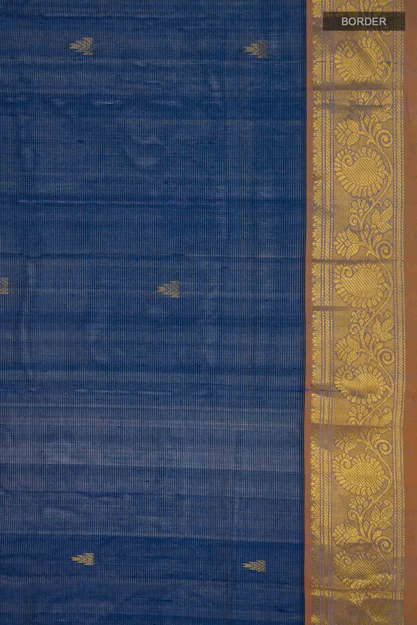 Blue Silk Cotton Saree