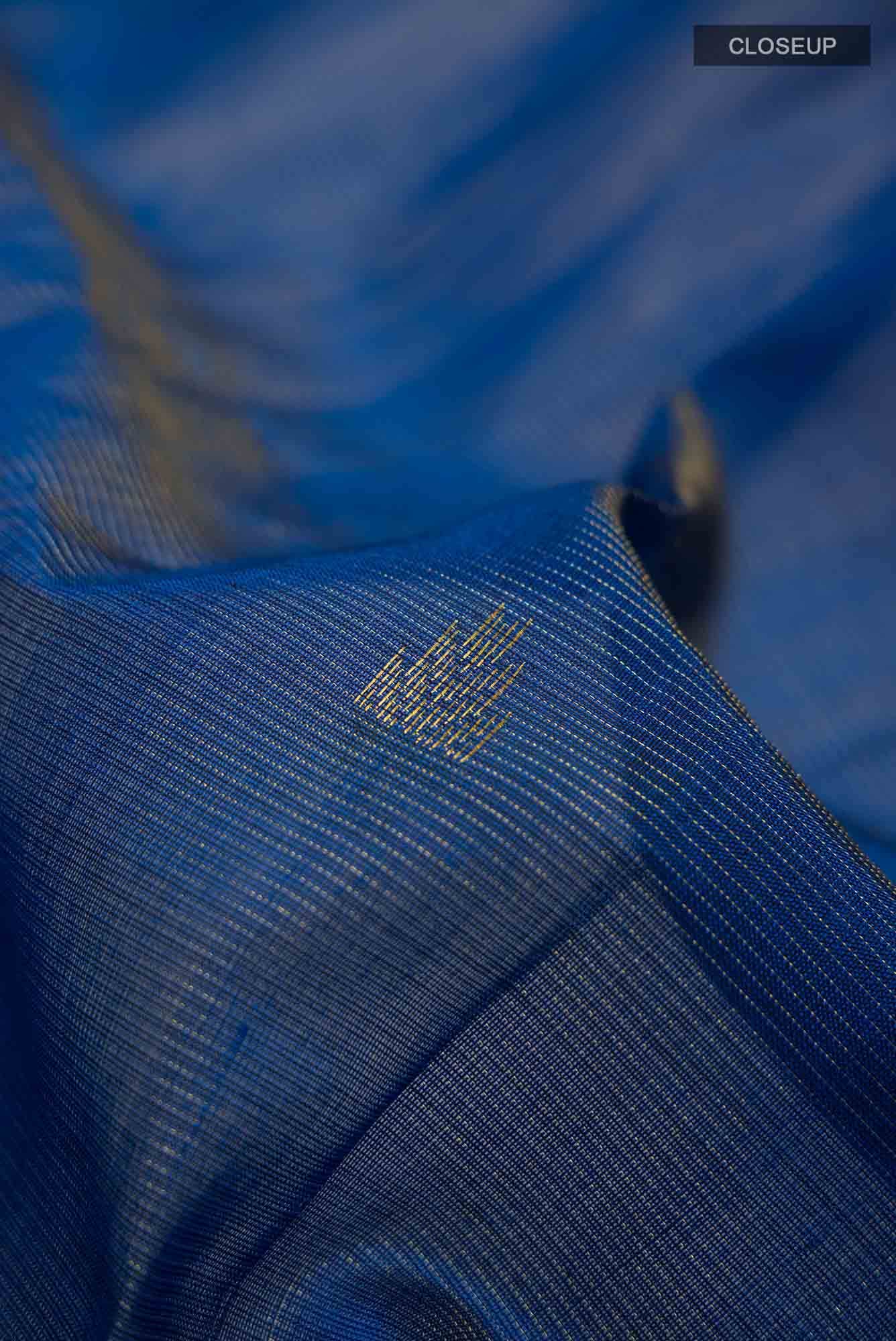 Blue Silk Cotton Saree