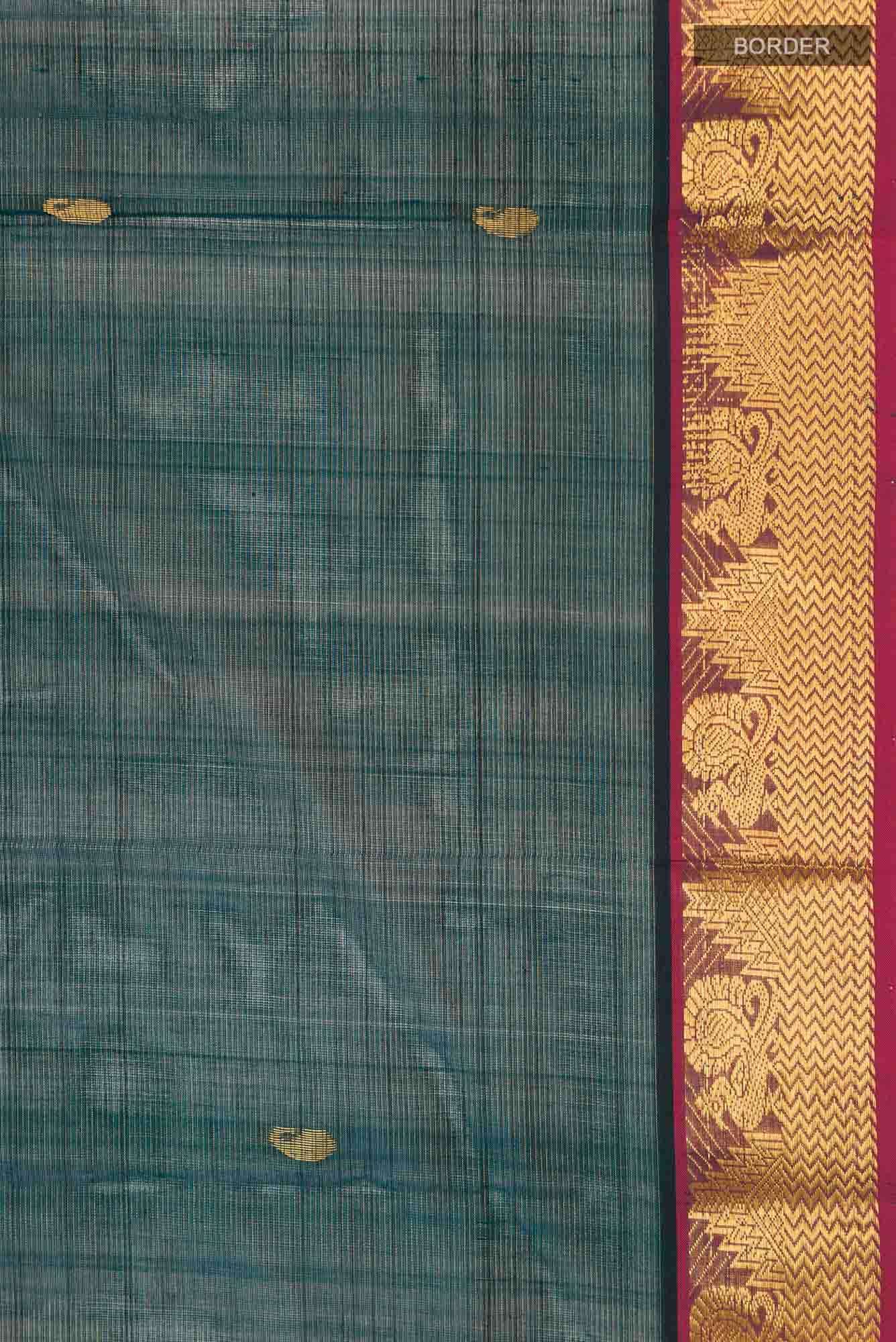 Green Silk Cotton Saree