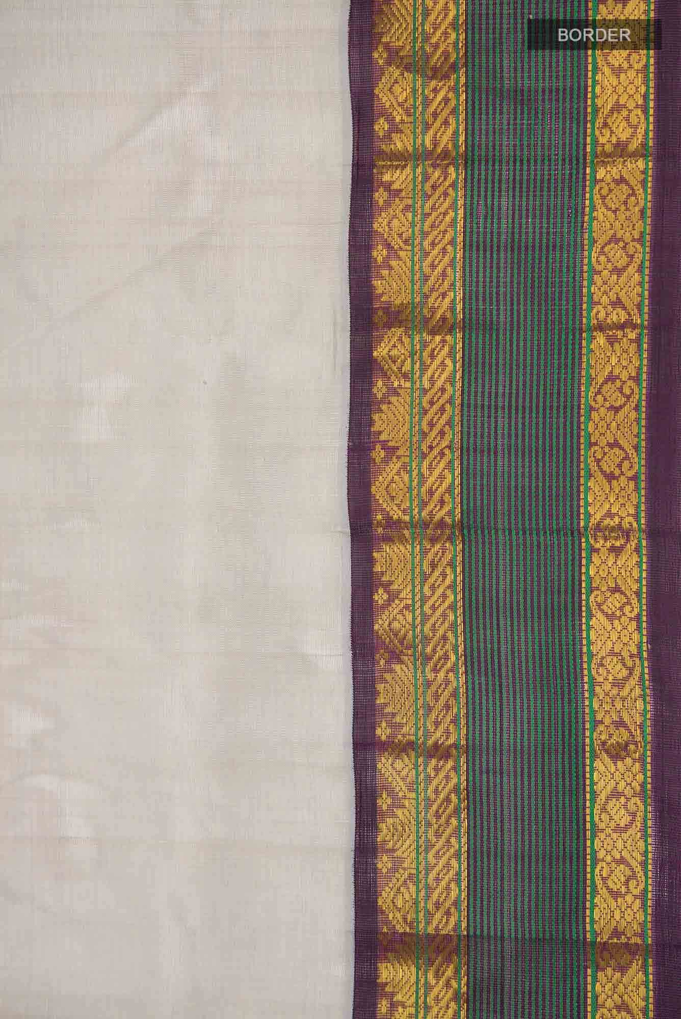 Grey Silk Cotton Saree
